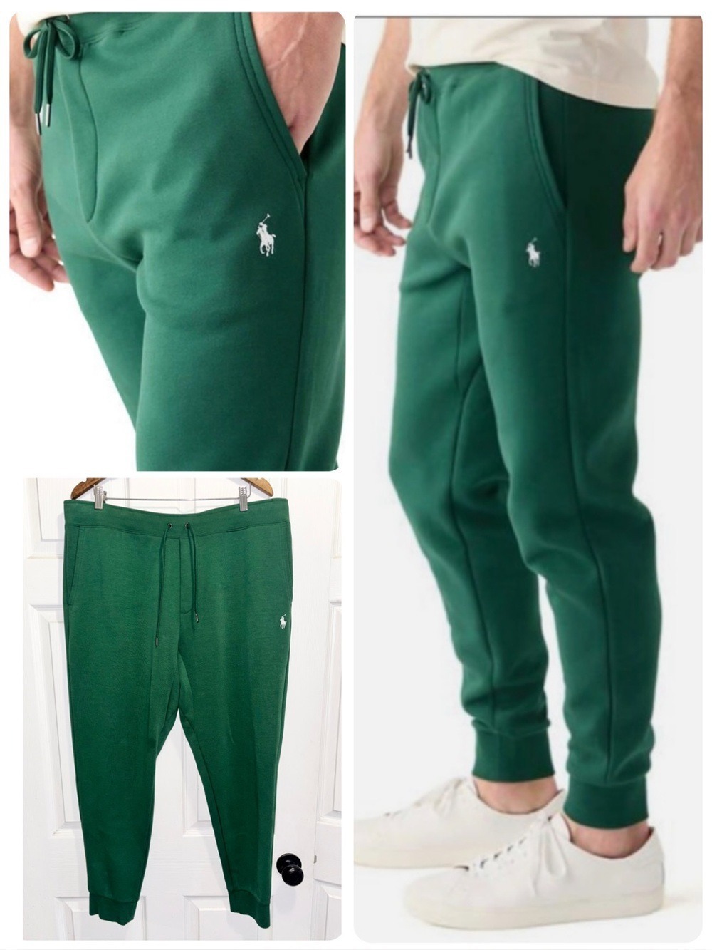POLO RALPH LAUREN Men's Double Knit Jogger Pants Sweatpants Green Size XXL